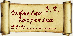 Vekoslav Kosjerina vizit kartica